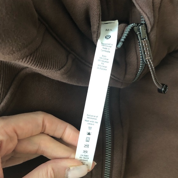Lululemon Scuba Oversized Half Zip Hoodie in color called Java. - Picture 2 of 5
